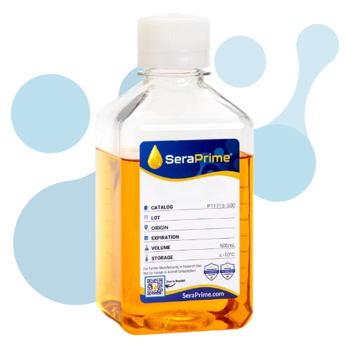 Goat serum-botte-with-blue-pattern-background goat serum bottle wiith blue background