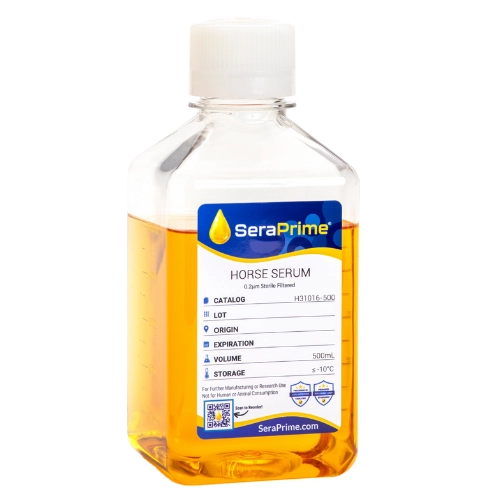 Horse serum bottle