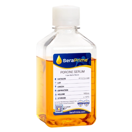 Porcine serum bottle
