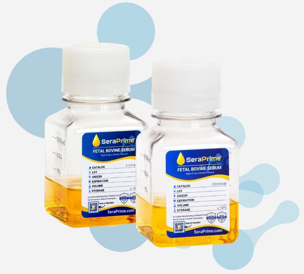 SeraPrime fetal bovine serum 50mL bottles